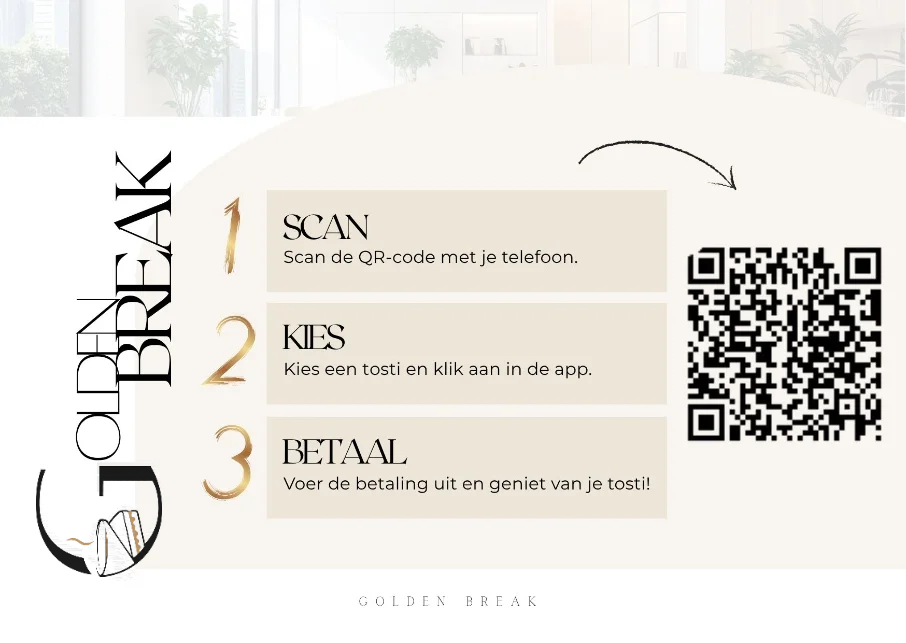 QR-code op de vriezer voor het betaalsysteem
